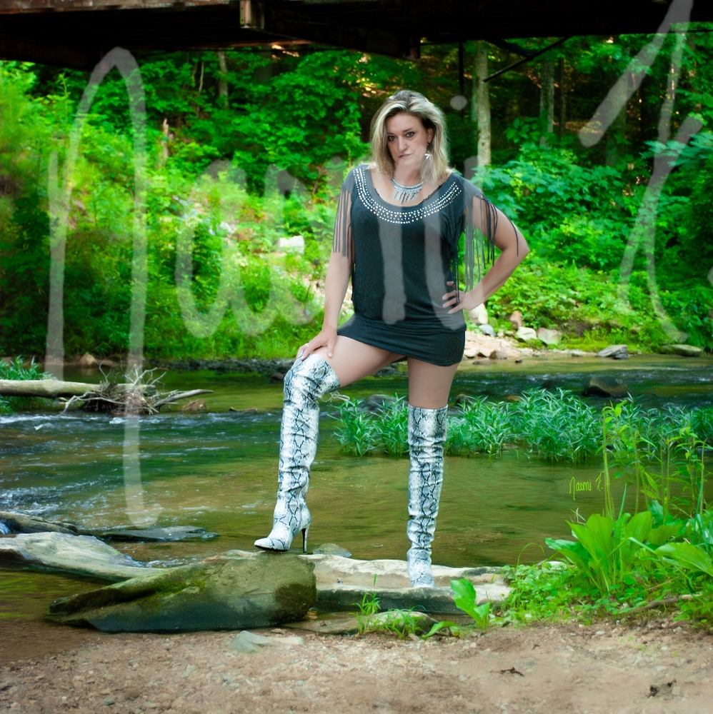 Snake Skin Over the Knee Leather Stiletto Boots - Picture 1 of 16